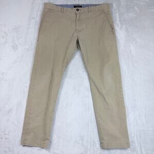Banana Republic Fulton Skinny Chino Pants - Khaki Beige Mens Size 35x30